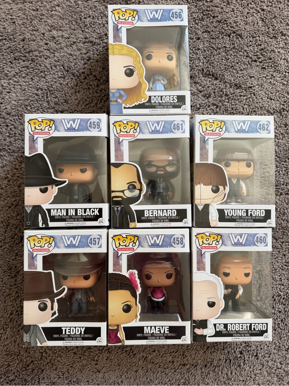 Collectable Funko Pop! Westworld (TV) Set of 7 - Never Opened